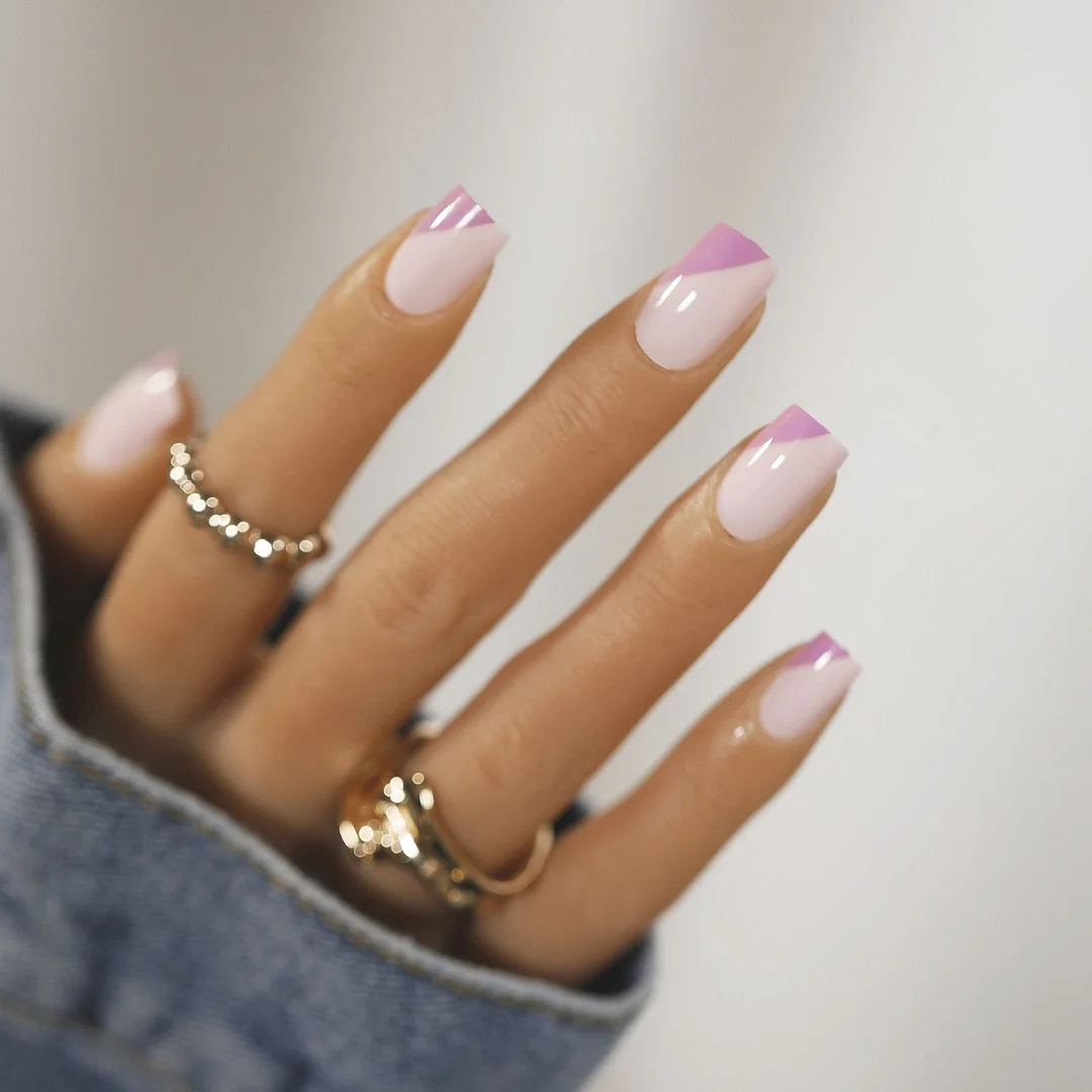 24pcs/Box Spring Summer Colorful Graffiti Almond False Nails Wearable Fake Nails Full Cover Nail Tips Press On Nails Detachable