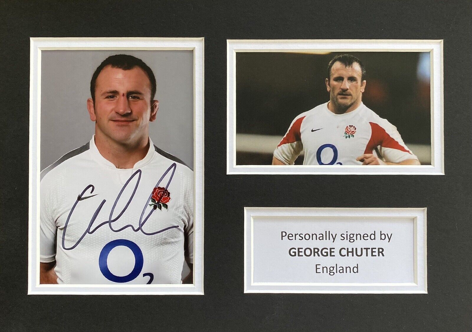 George Chuter Genuine Hand Signed England Photo Poster painting In A4 Mount Display