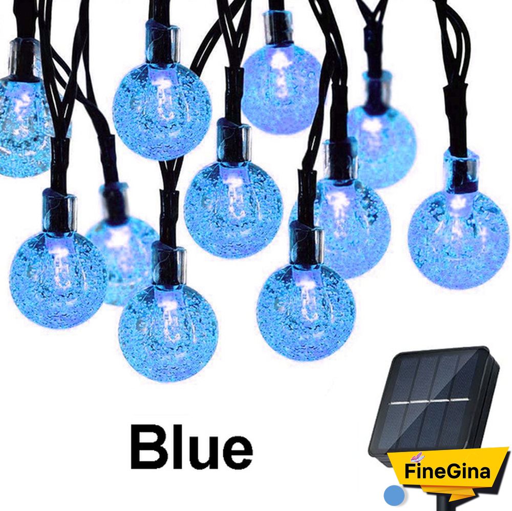 Solar String Lights Garden Outdoor String Lights Waterproof Crystal Ball Fairy Lights, Decoration Lighting for Home, Garden, Patio, Yard, Christmas