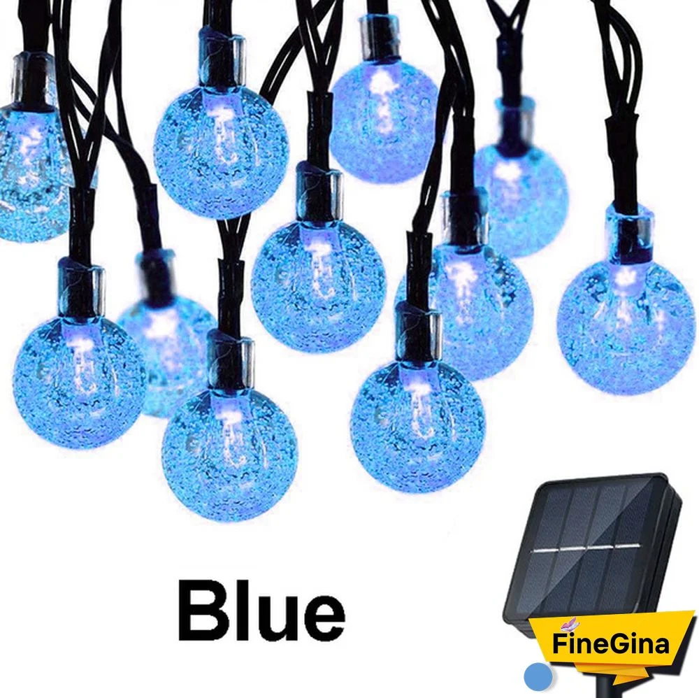 Solar String Lights Garden Outdoor String Lights Waterproof Crystal Ball Fairy Lights, Decoration Lighting for Home, Garden, Patio, Yard, Christmas