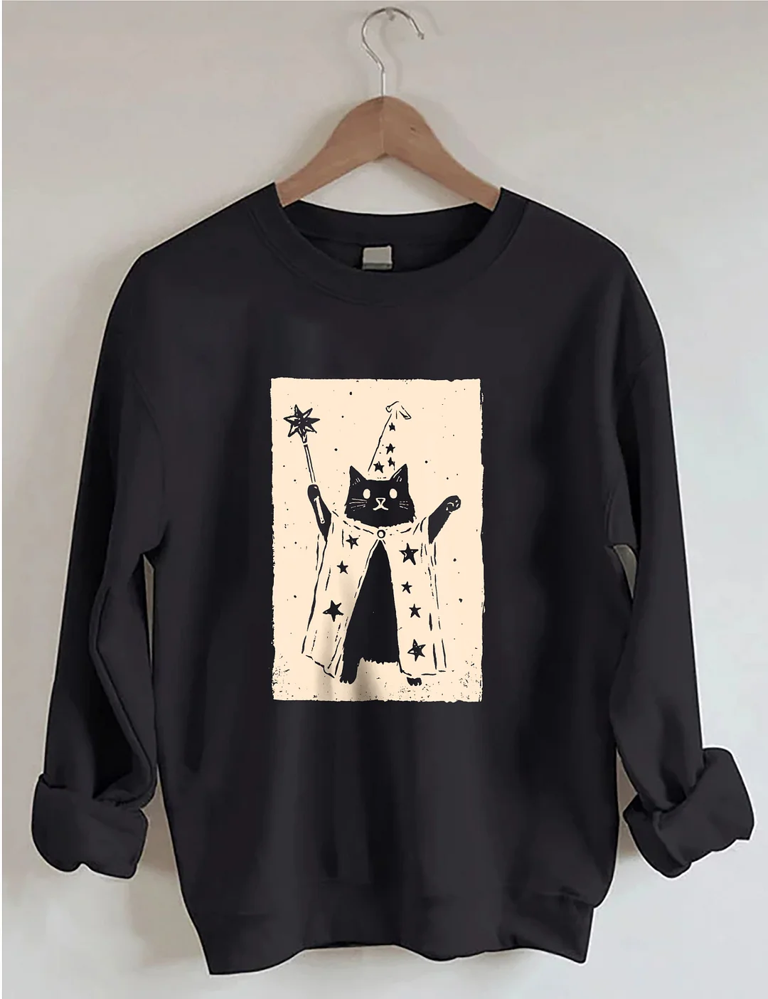 Halloween Witch Kitten Sweatshirt