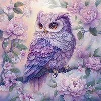 Dreamy Purple Owl - Diamond Painting