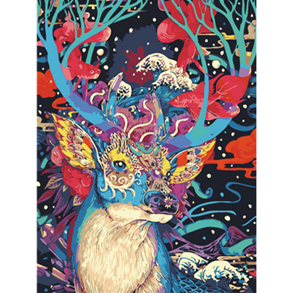 

40*50CM - Paint By Numbers - Colorful Sika Deer, 501 Original