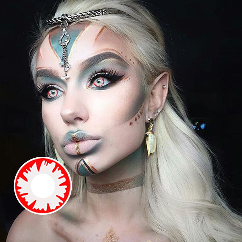 White Demon Yearly Contact Lenses For Halloween 14.5mm