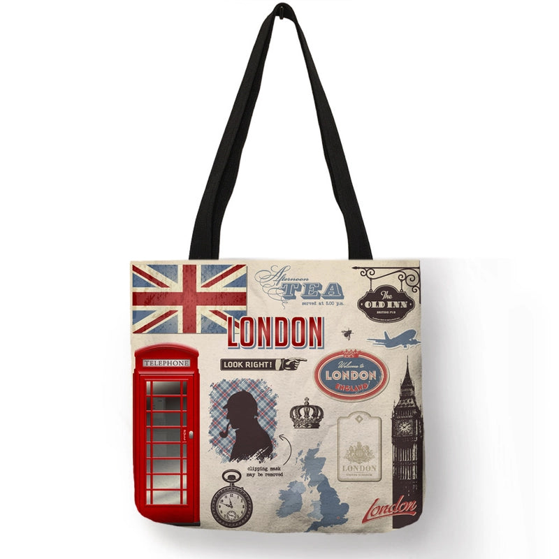 Women's Medium Polyester Printing Basic Classic Style Square Open Shoulder Bag