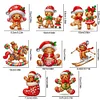 8Pcs Double Side Effect Acrylic Special Shaped Christmas Theme Xmas Trees Hanging Pendant Kits