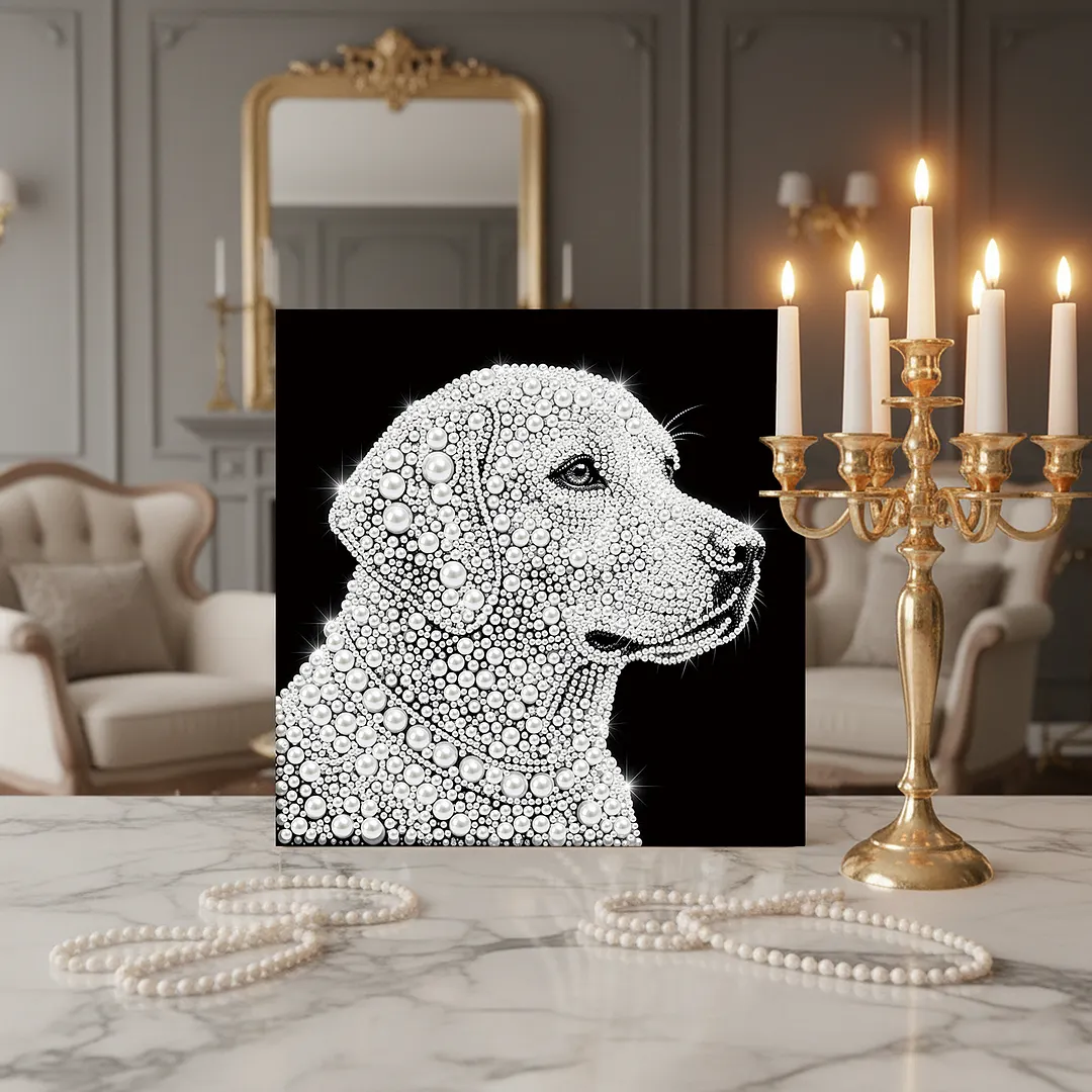 Golden Retriever - DIY Pearl Diamond Art Kit With Frame 25*25cm