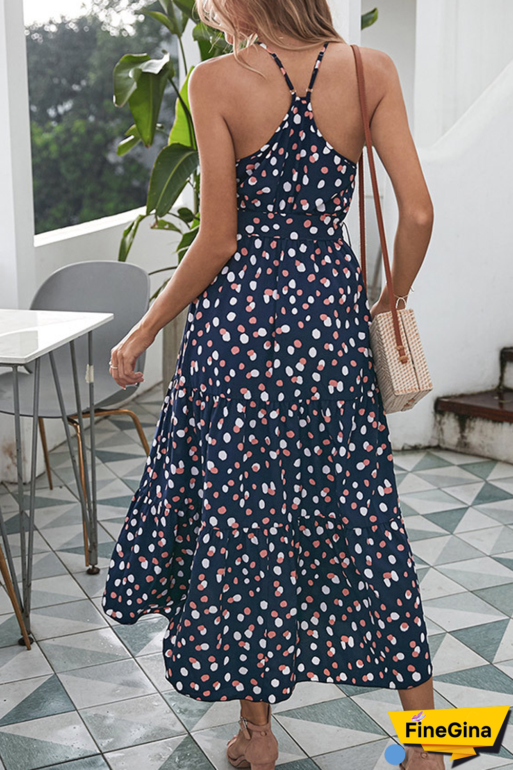 KarliDress Polka Dot Holiday Style Swing Dress P12715