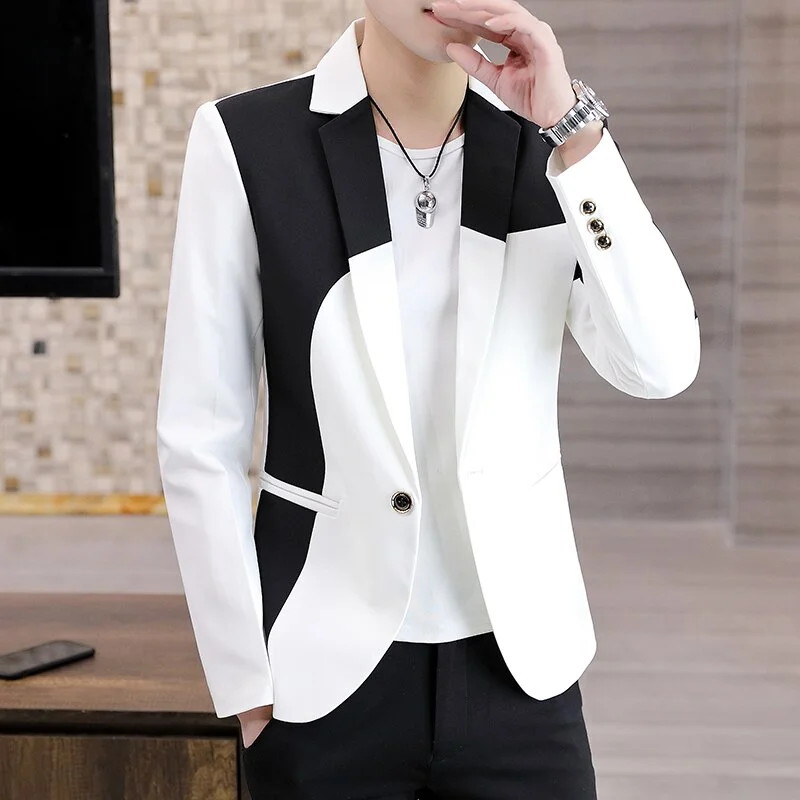 Inongge Mens Suit Jacket Blazers Spring Autumn New Trend Fashion Handsome Casual Self-cultivation  Blazers Brand Mens Clothing