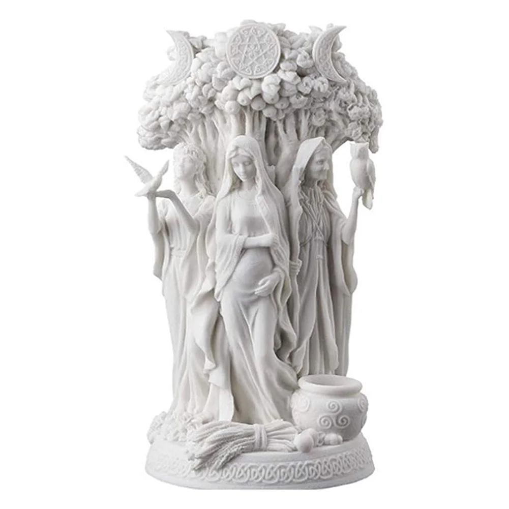 Celtic Dandu Triple Goddess Figurine Hope Honor Harvest Resin Greek Statue