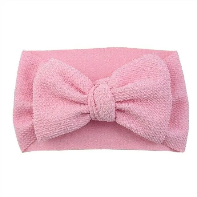 2019 Baby Accessories  Toddler Girls Boys Kids Baby Solid Bow Hairband Headband Stretch Turban Knot Head Wrap Kids Props Gifts
