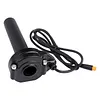 3Pin Electric Bike Throttle Handlebar with Grips Cover Ebike Throttle Grip Cable Kit 12V-72V Electric Bike Throttle Grip for Lectric XP4 Macfox X1 HappyRun Freego