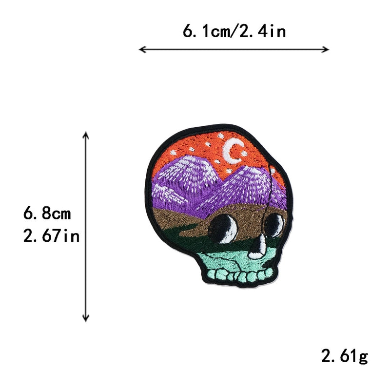 5 Pieces Factory In Stock Halloween Skull Finger Middle Finger Playing Card Clothing Accessories Embroidery Cloth Patch Patch