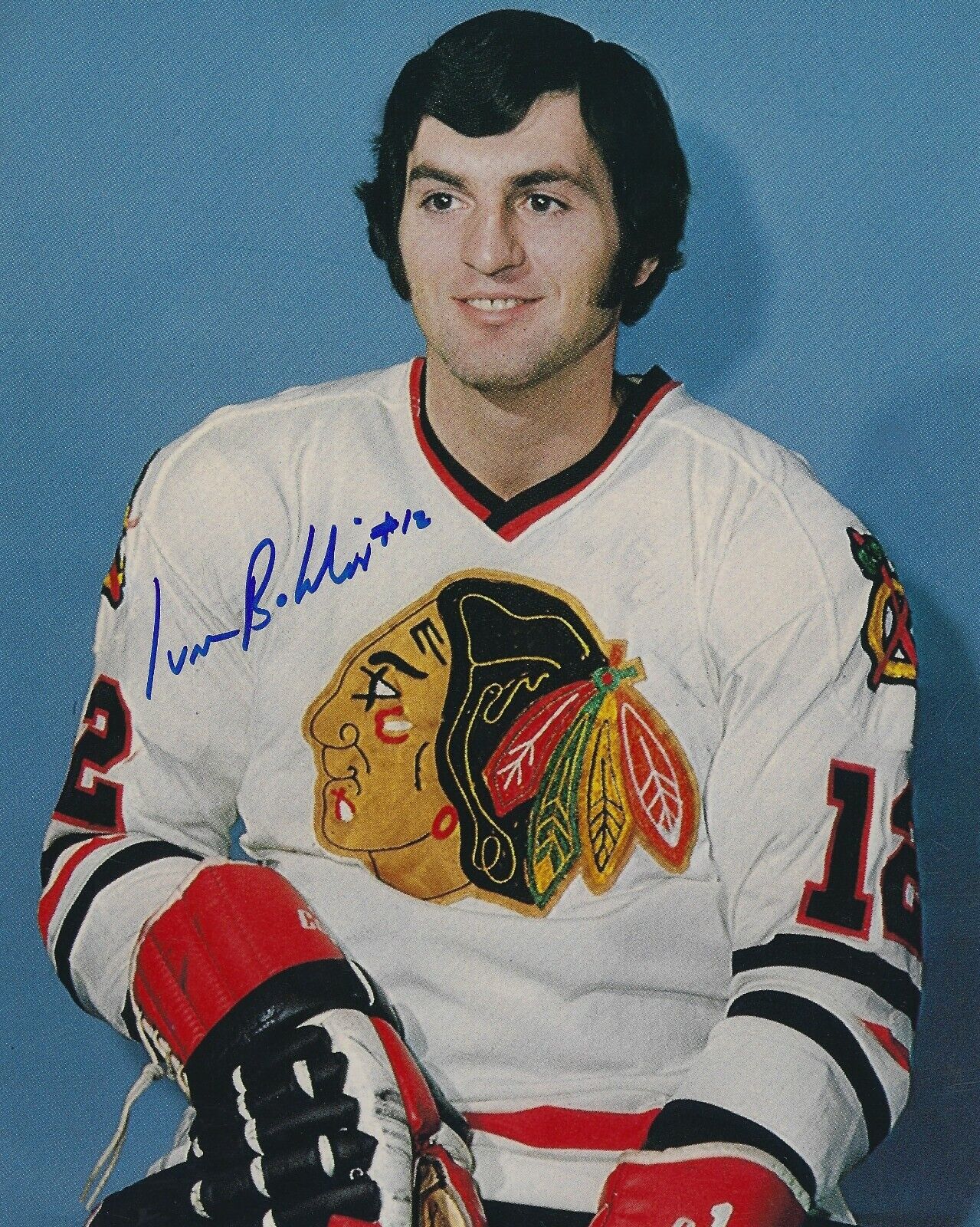 Signed 8x10 IVAN BOLDIREV Chicago Blackhawks Autographed Photo Poster painting - COA