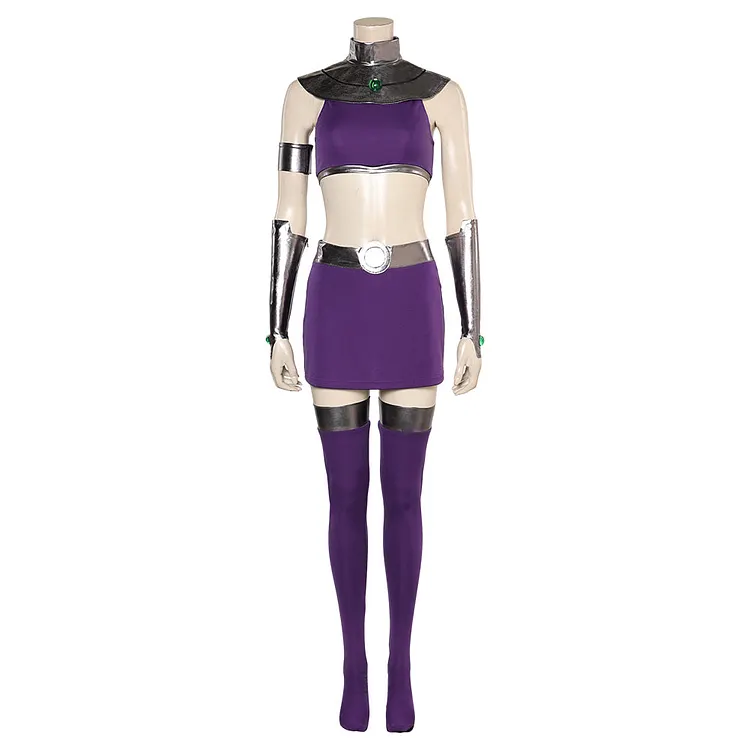 Teen Titans Koriand'r Starfire Purple Set Outfits Cosplay Costume Halloween Carnival Suit