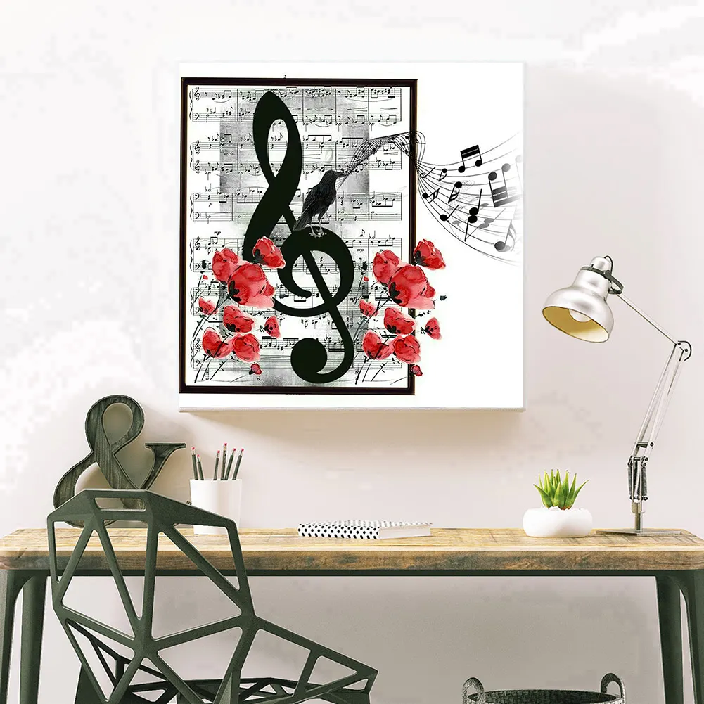 Diamond Painting - Full Round Drill - Music Notes(35*35cm)
