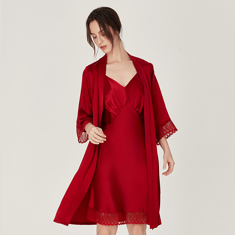 Pleated Design Sexy Silk Nightgown | Realsilklife