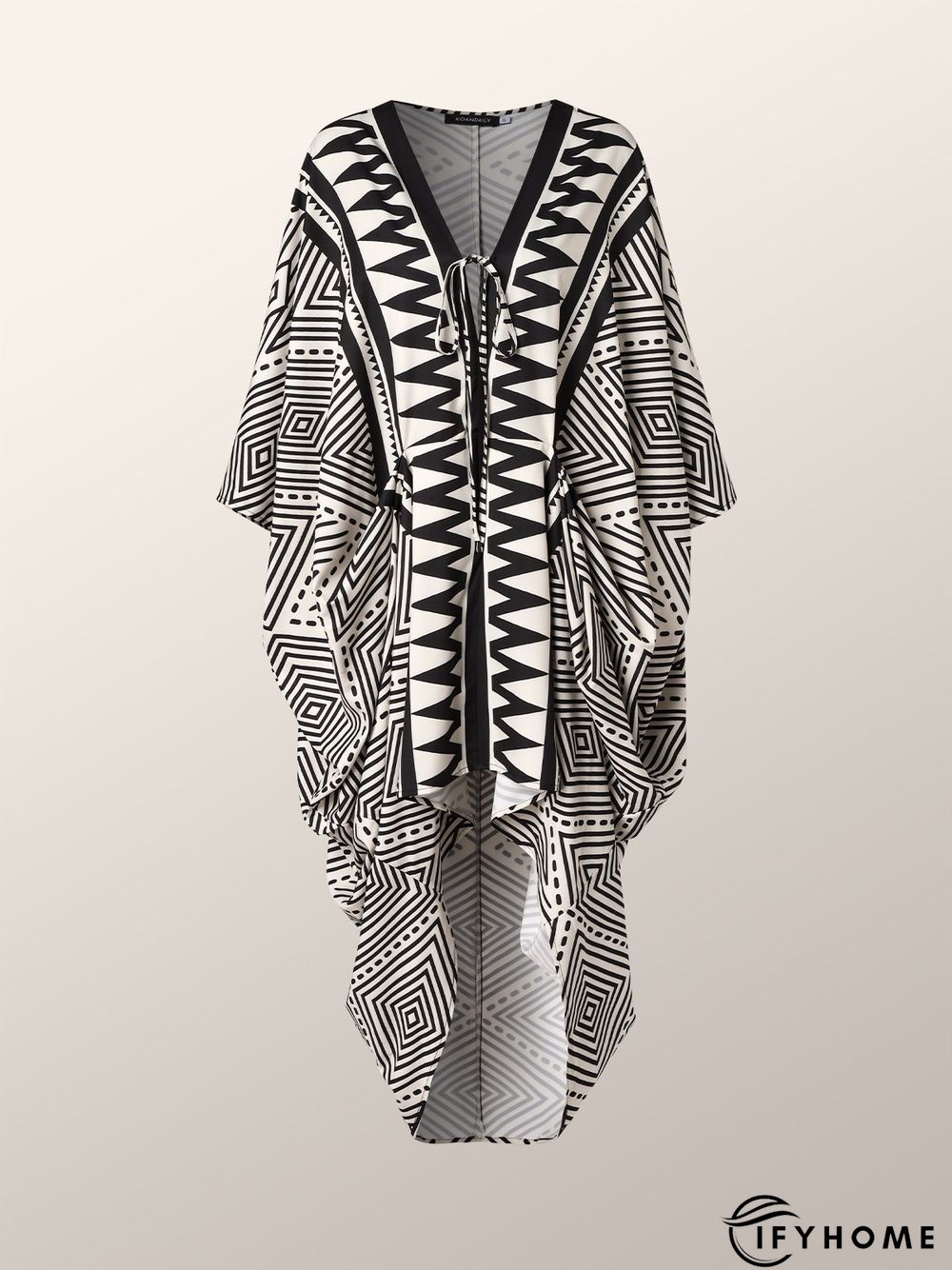 Vacation Long sleeve Elegant Ethnic Batwing Sleeve Dress | IFYHOME