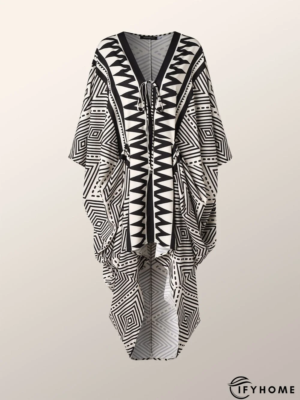 Vacation Long sleeve Elegant Ethnic Batwing Sleeve Dress | IFYHOME