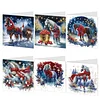 6Pcs Weihnachtspferd - 5d DIY Handwerk Gru&szlig;karte