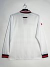 1998-1999 Retro Long Sleeve Manchester United Away White Football Shirt 1:1 Thai Quality