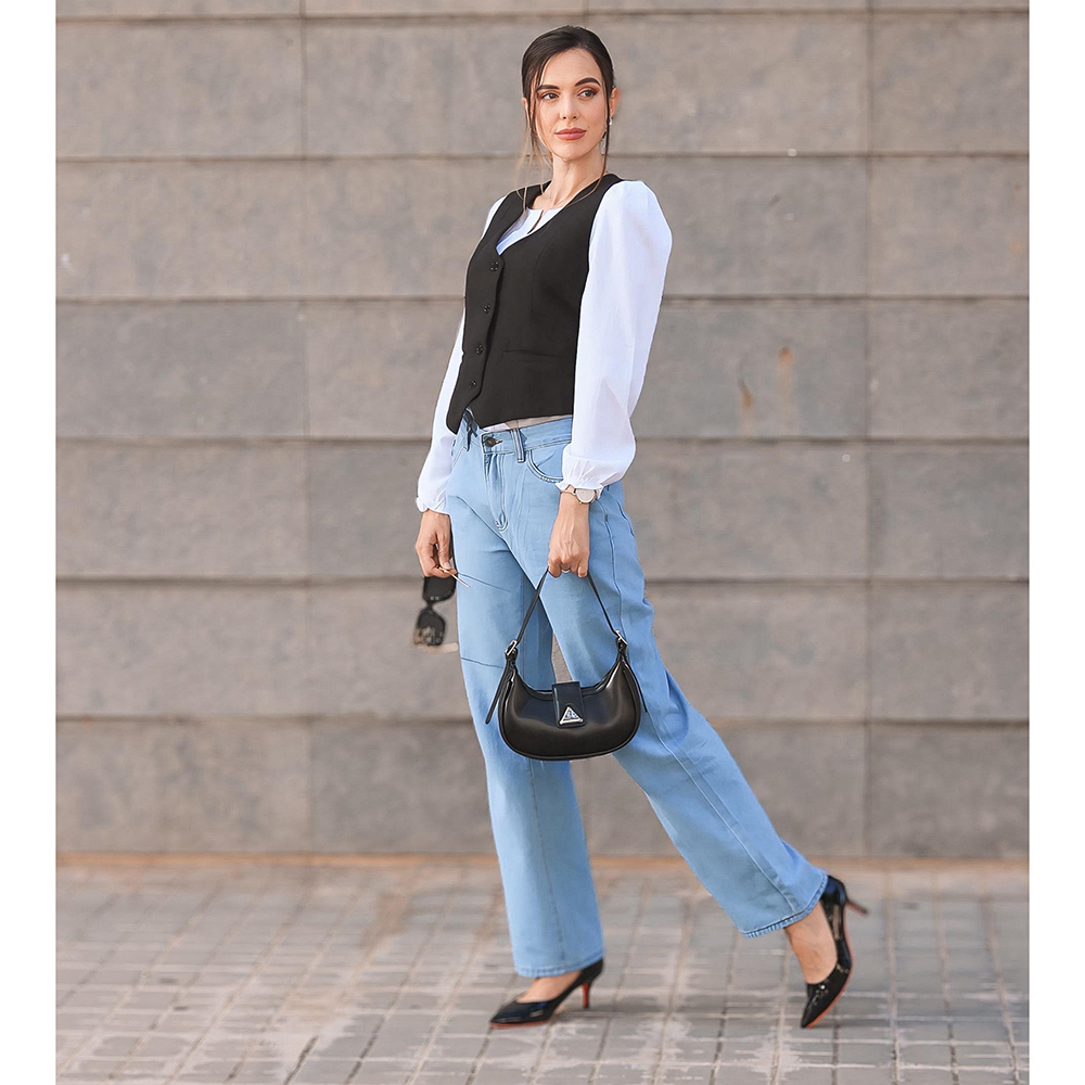 60mm Pointed Toe Red Bottom Kitten Heels Daily Patent Pumps for Women-MERUMOTE