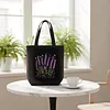 Premium DIY Lavender Canvas Tote Bag Embroidery Kit with Hoop Frame 32x37cm