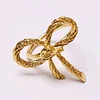 Stylish Golden Bowknot Catering Napkin Ring