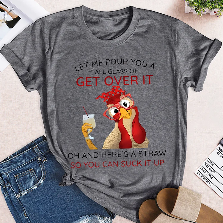 Life is Better in the Farm with Chickens Round Neck T-shirt