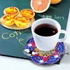 DIY Diamonds Painting Coaster Datura Wooden Cup Mat with Rack Crafts Kits