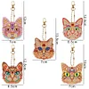 >SALE<5pcs DIY Rhinestone Pendant Handmade Bag Pendant Keyring Jewelry (Fairy Cats)