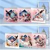 6pcs Diamond Painting Independence Day Greeting Card with Envelope for Family Friends Holiday Gift Congratulations