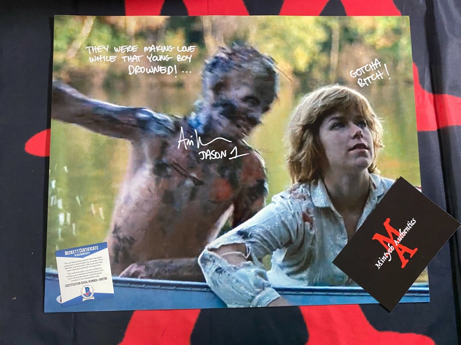 ARI LEHMAN 1ST JASON VOORHEES SIGNED 16x20 Photo Poster painting! FRIDAY THE 13TH! BECKETT COA