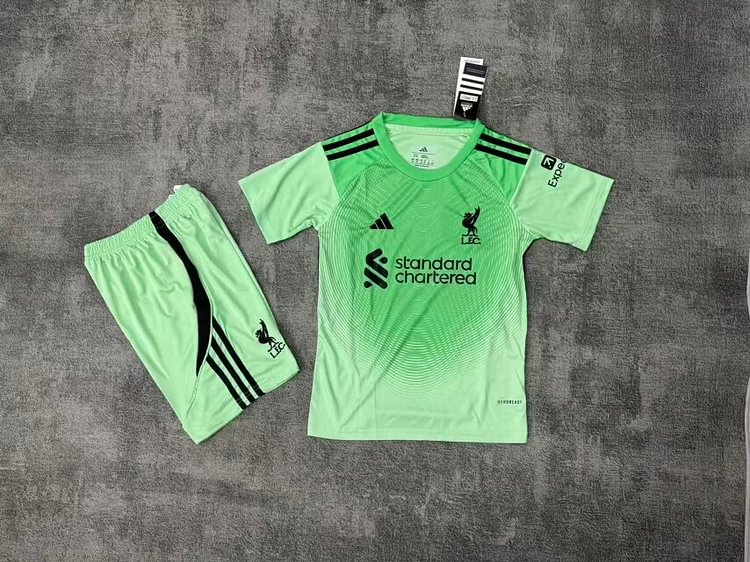 2025-26 Liverpool Goalkeeper Green Jersey - Children's Version