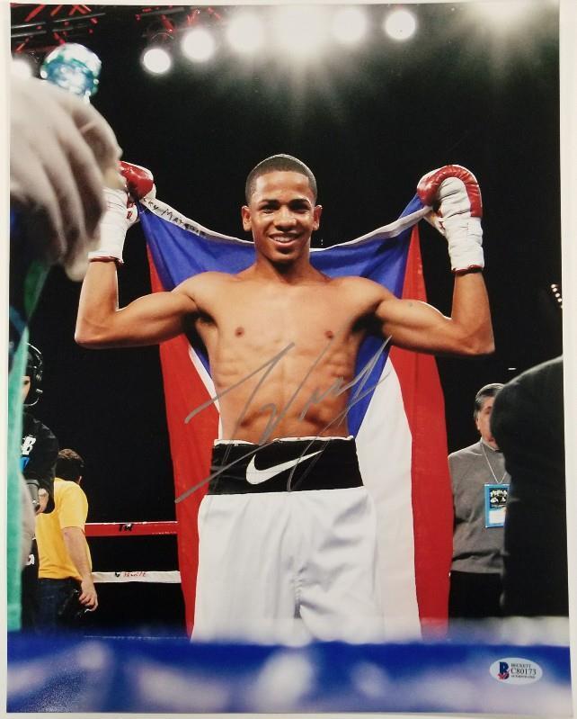 FELIX VERDEJO Signed 11x14 Photo Poster painting Auto El Diamante Boxer (G)~ Beckett BAS COA