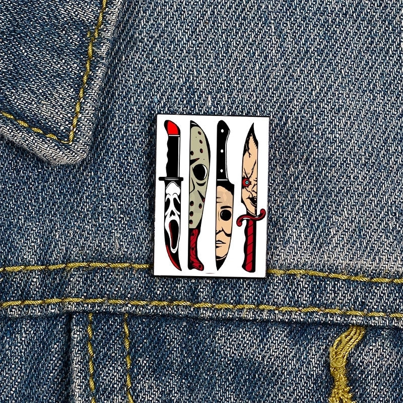 Funny Pin Letter Alloy Printing Unisex Brooches