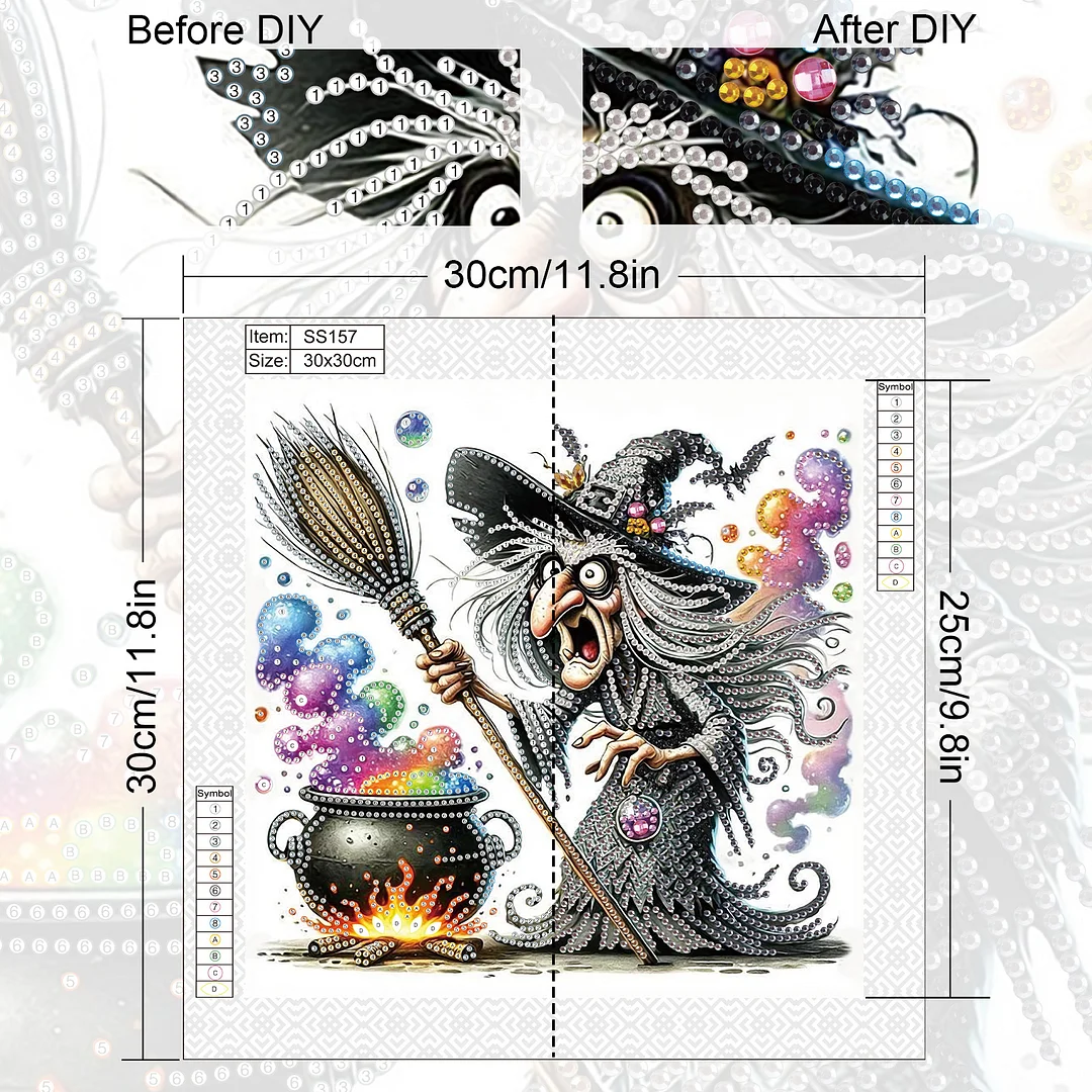 Diamond Painting - Partial Special Shaped Drill - Halloween Skull(Canvas|30*30cm)