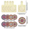 4Pcs Diamond Painting Mandala Placemats Rhinestone Table Mats for Adults