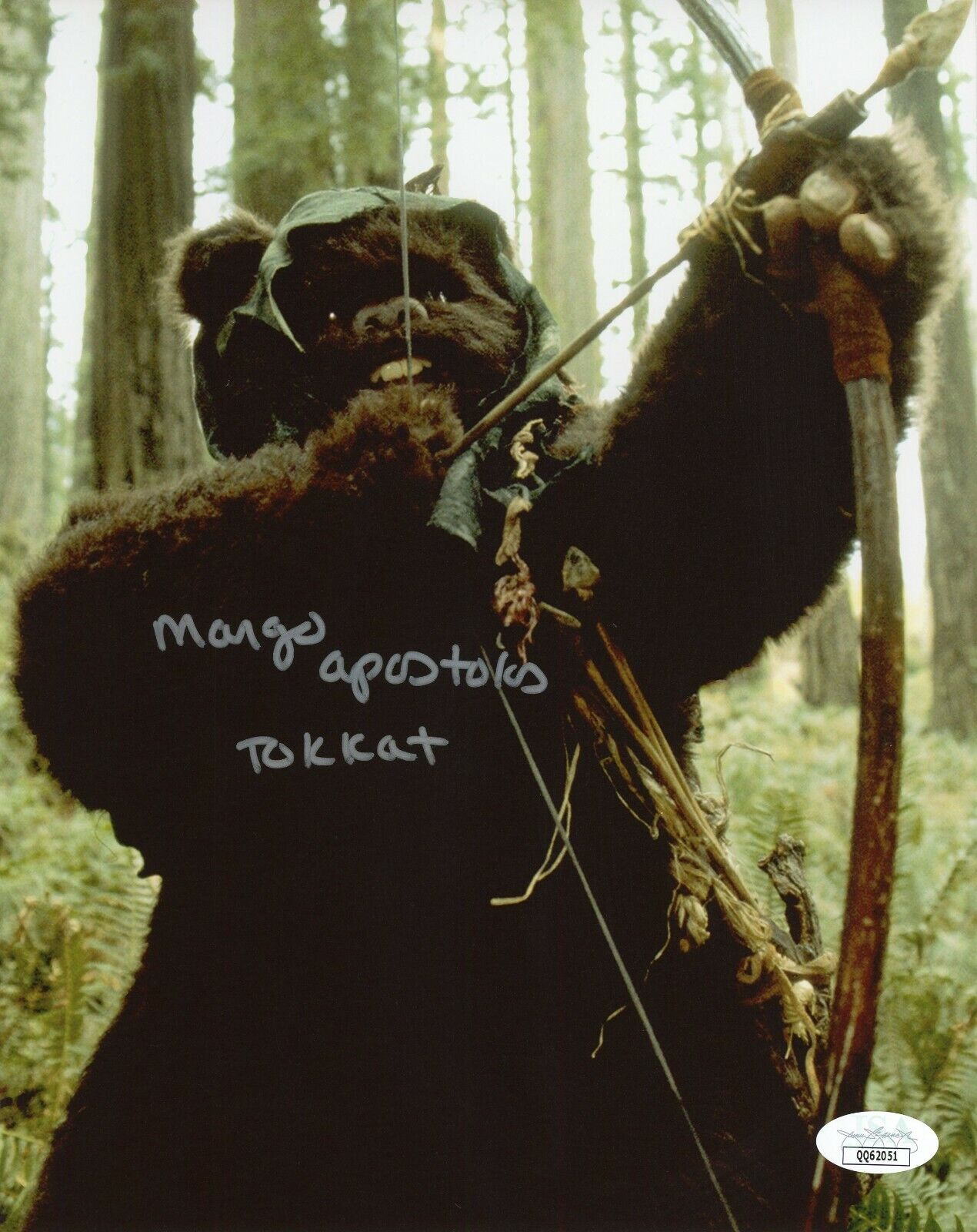 MARGO APOSTOLOS Hand-Signed Star Wars TOKKAT EWOK