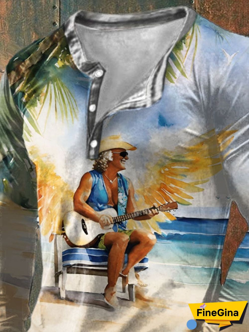 Retro Jimmy Watercolor Print T-Shirt