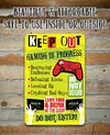 2pcs - Keep Out Gaming Progress Warning Vintage Metal Signs(12*16Inch)