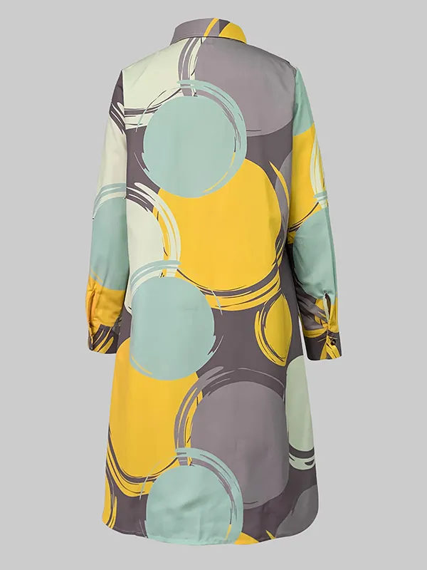 Elegant Lapel A-line Midi Dress