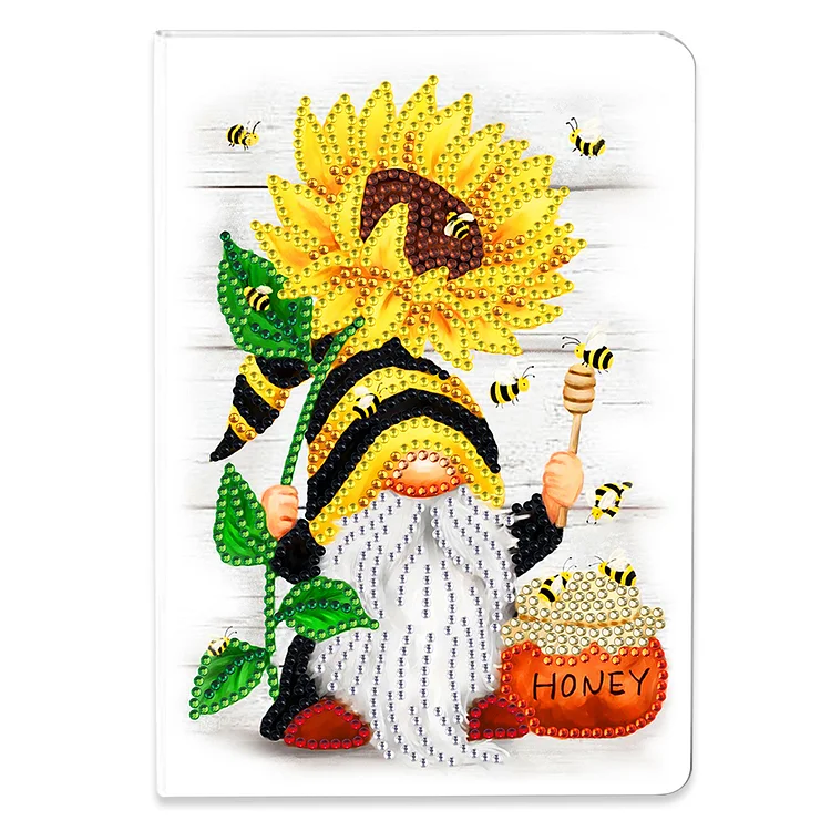 50 Pages A5 Cardinal Sunflower Special Shaped Diamond Art Painting Notebook Kits