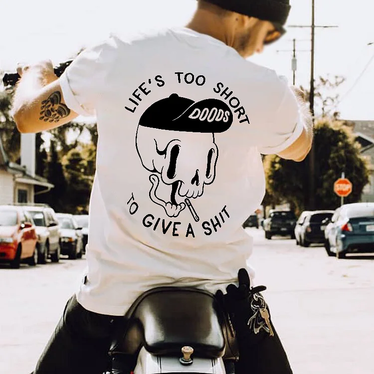 LIFE'S TOO SHORT printed designer t-shirt