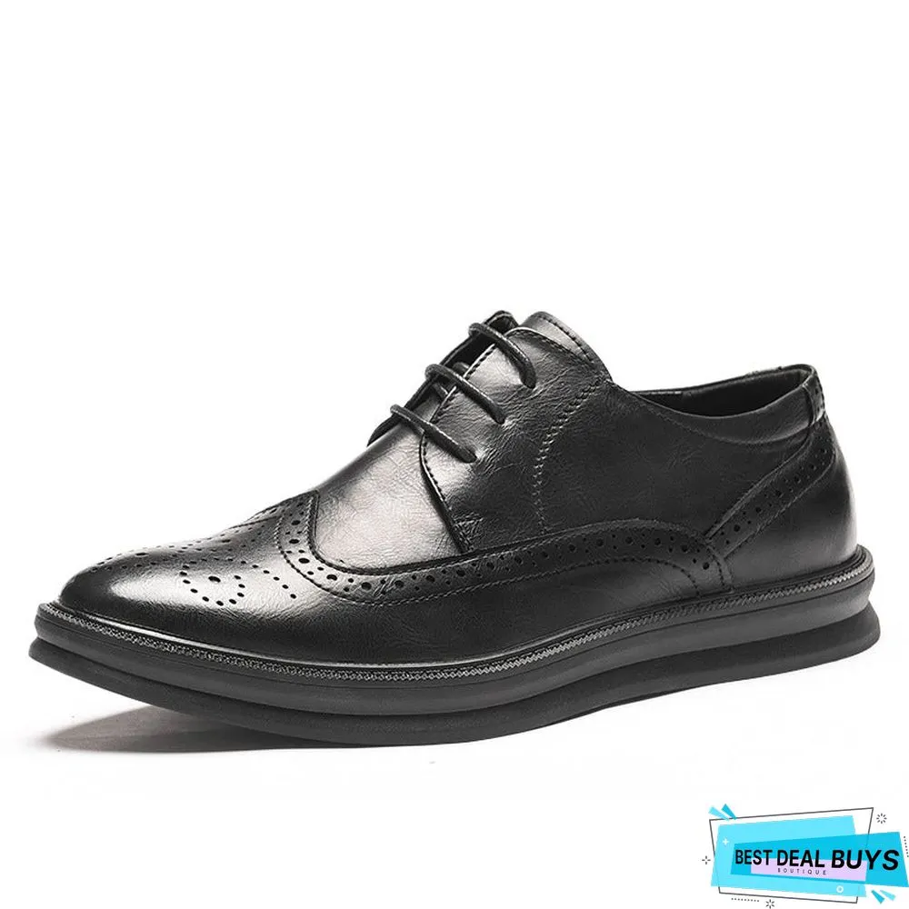 New Business Oxford Shoes Real Leather Breathable Men's Shoes
