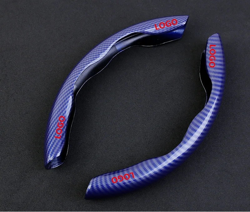 Car carbon fiber anti-slip steering wheel cover