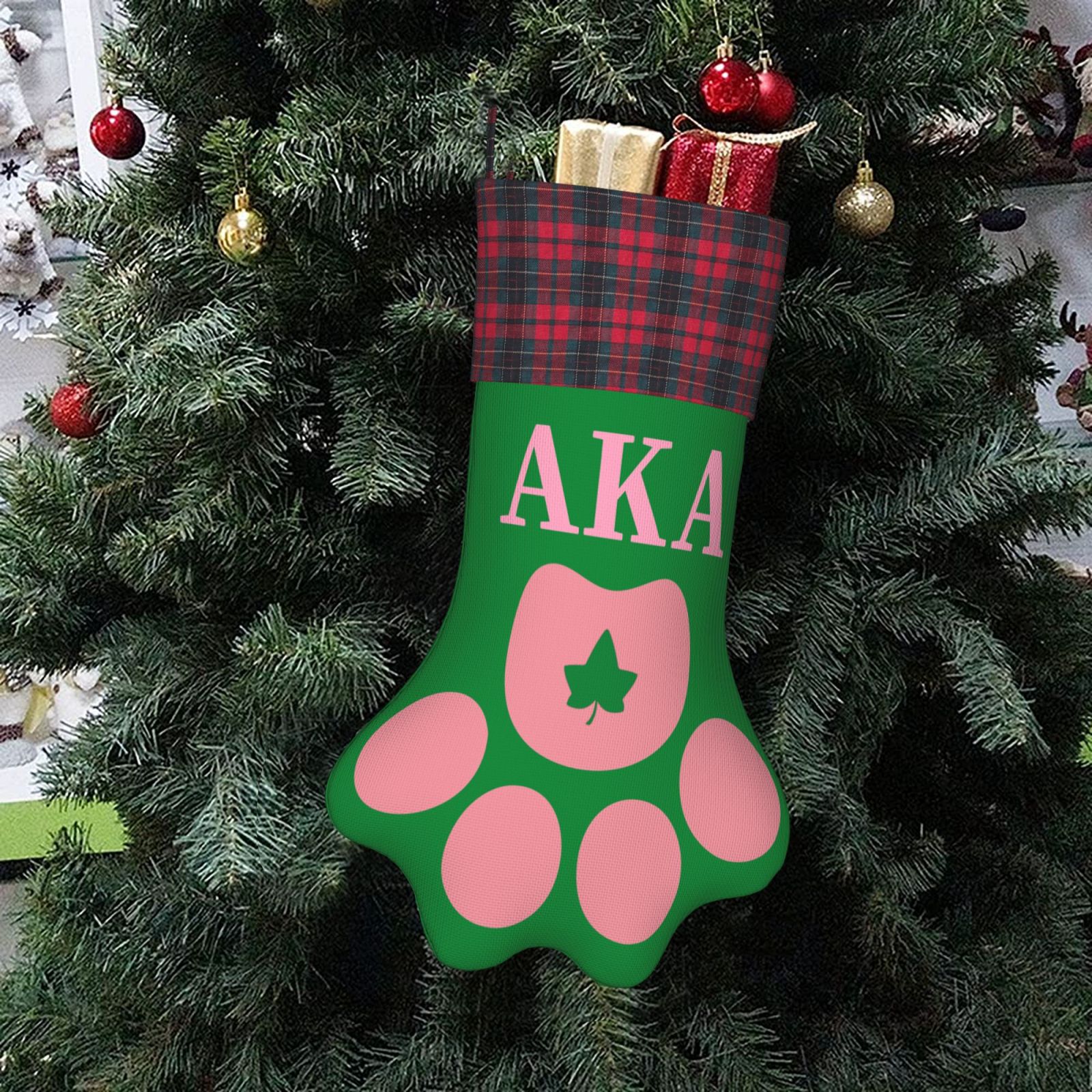 Christmas pet pow socking