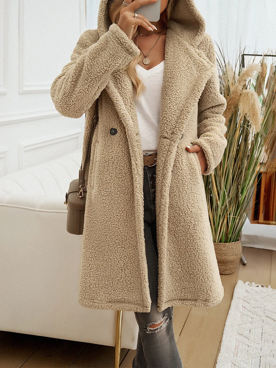 Women's Long Sleeve V-neck Temperament Knit Coats