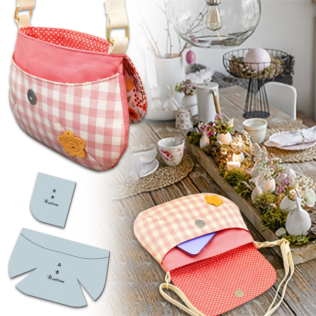 Shoulder Bag Easy Bag Sewing template With Instructions