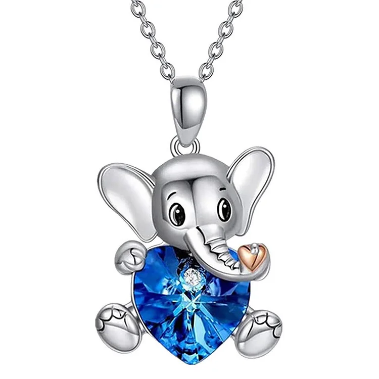 FREE Today: Silver Plated Elephant Personalise Heart Necklace